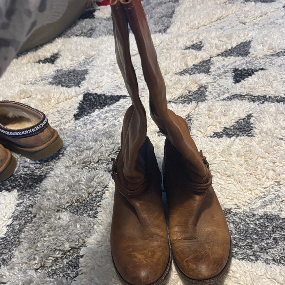 Frye Brown Heeled Boots